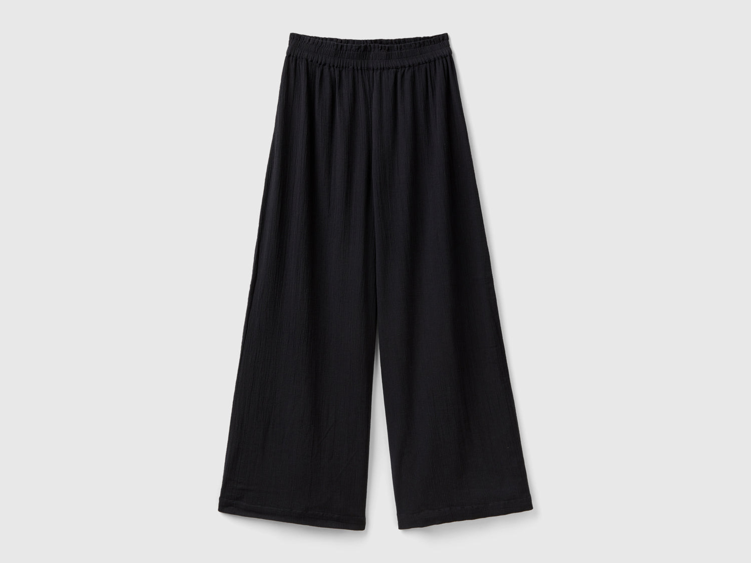 Pantaloni con gamba ampia da donna nero | Benetton Outlet