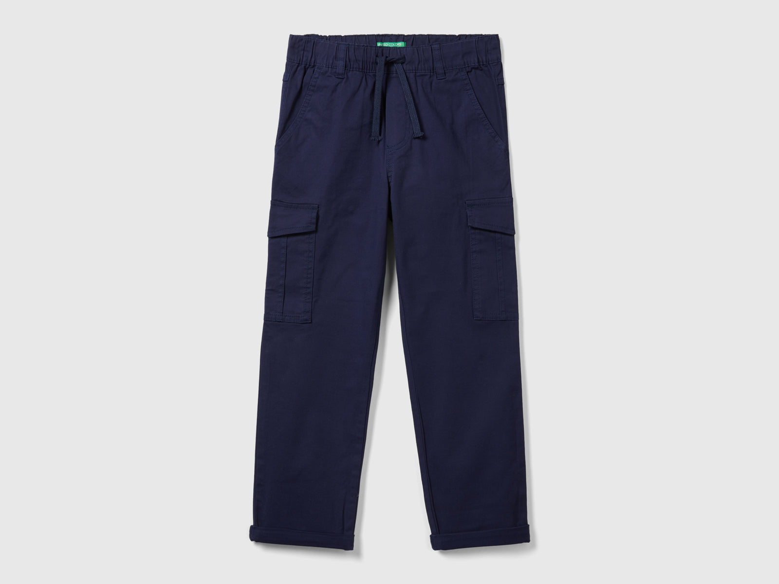 Pantaloni cargo straight da bambino blu scuro | Benetton Outlet
