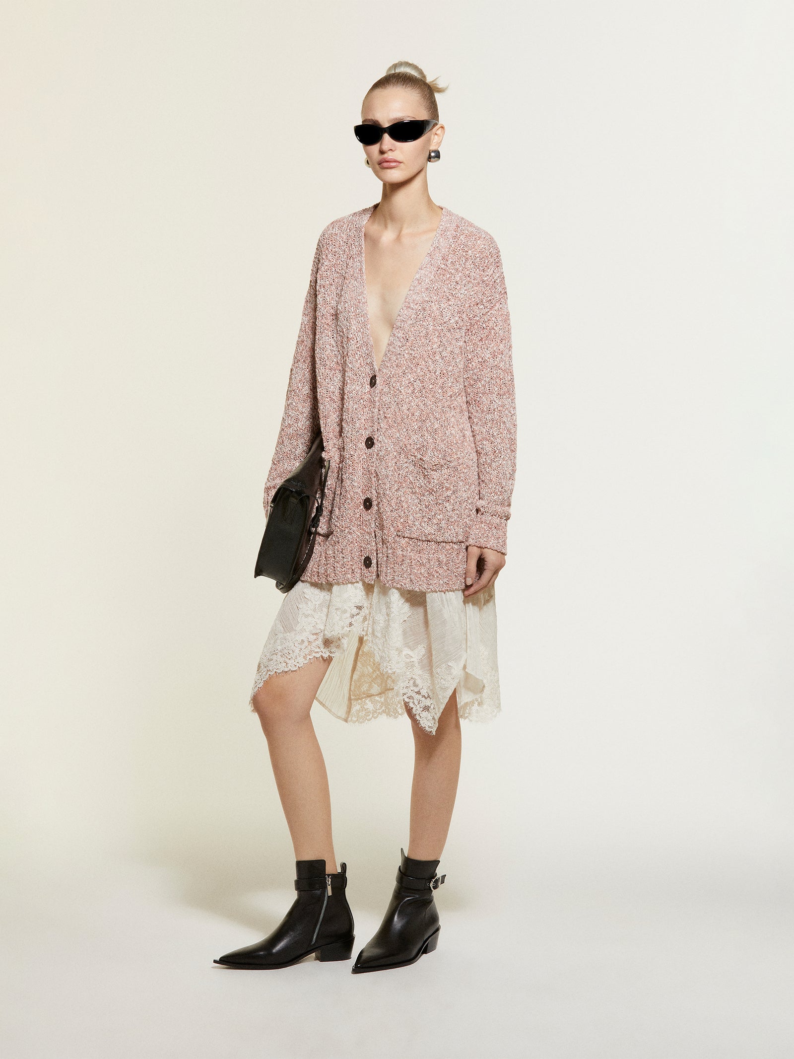 Maxi cardigan da donna rosa 3 | Sisley Outlet