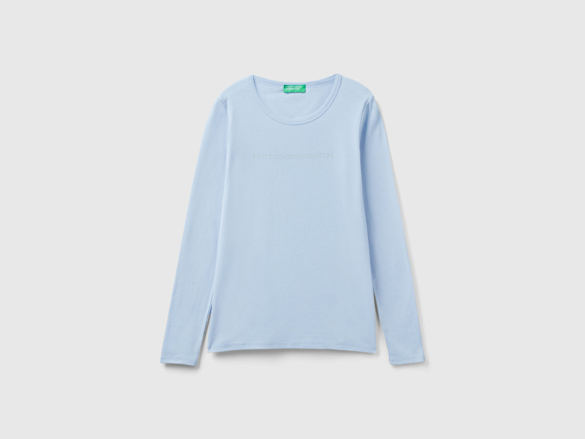 T-shirt a manica lunga 100% cotone