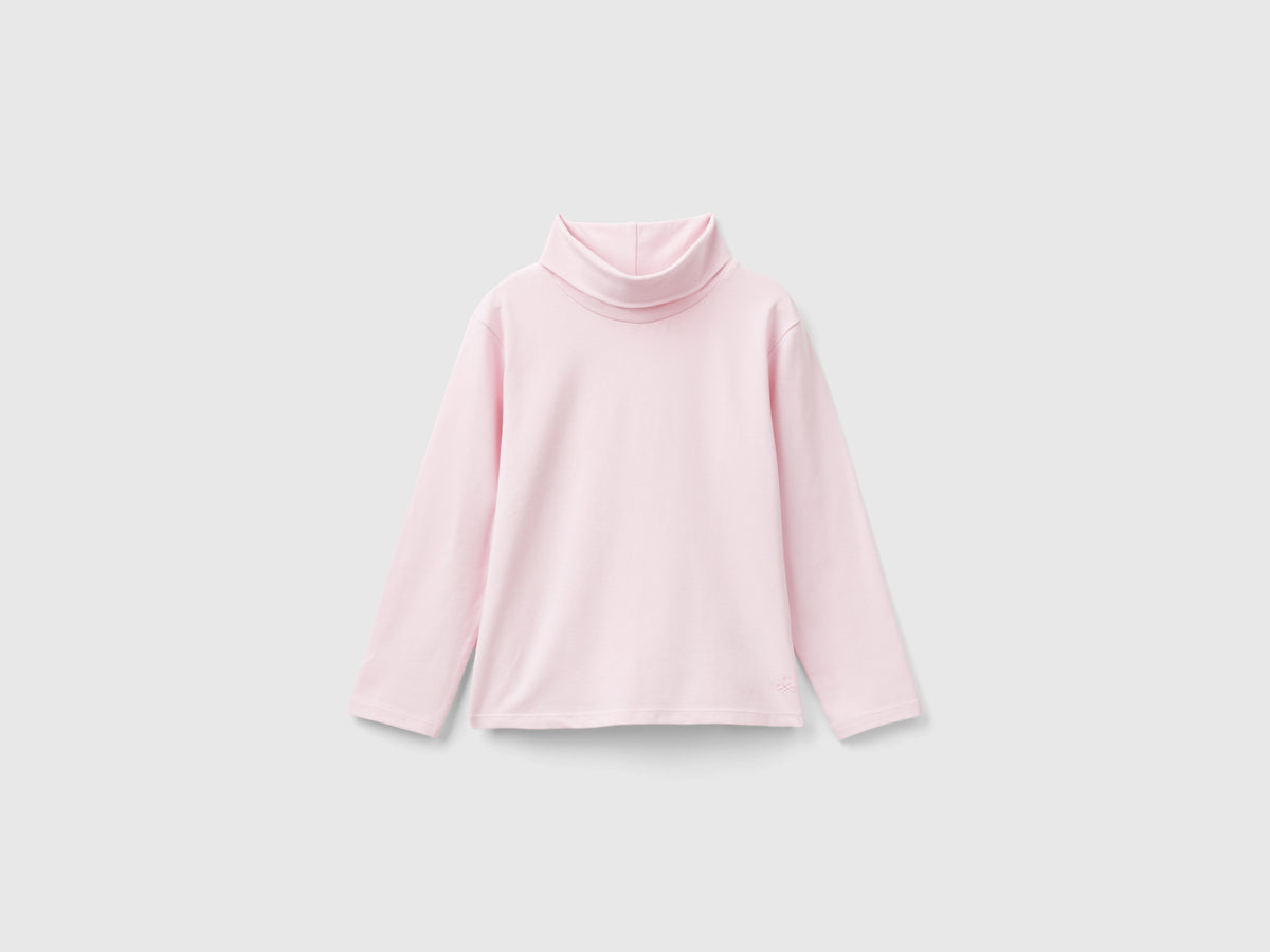 T-shirt lupetto in cotone stretch