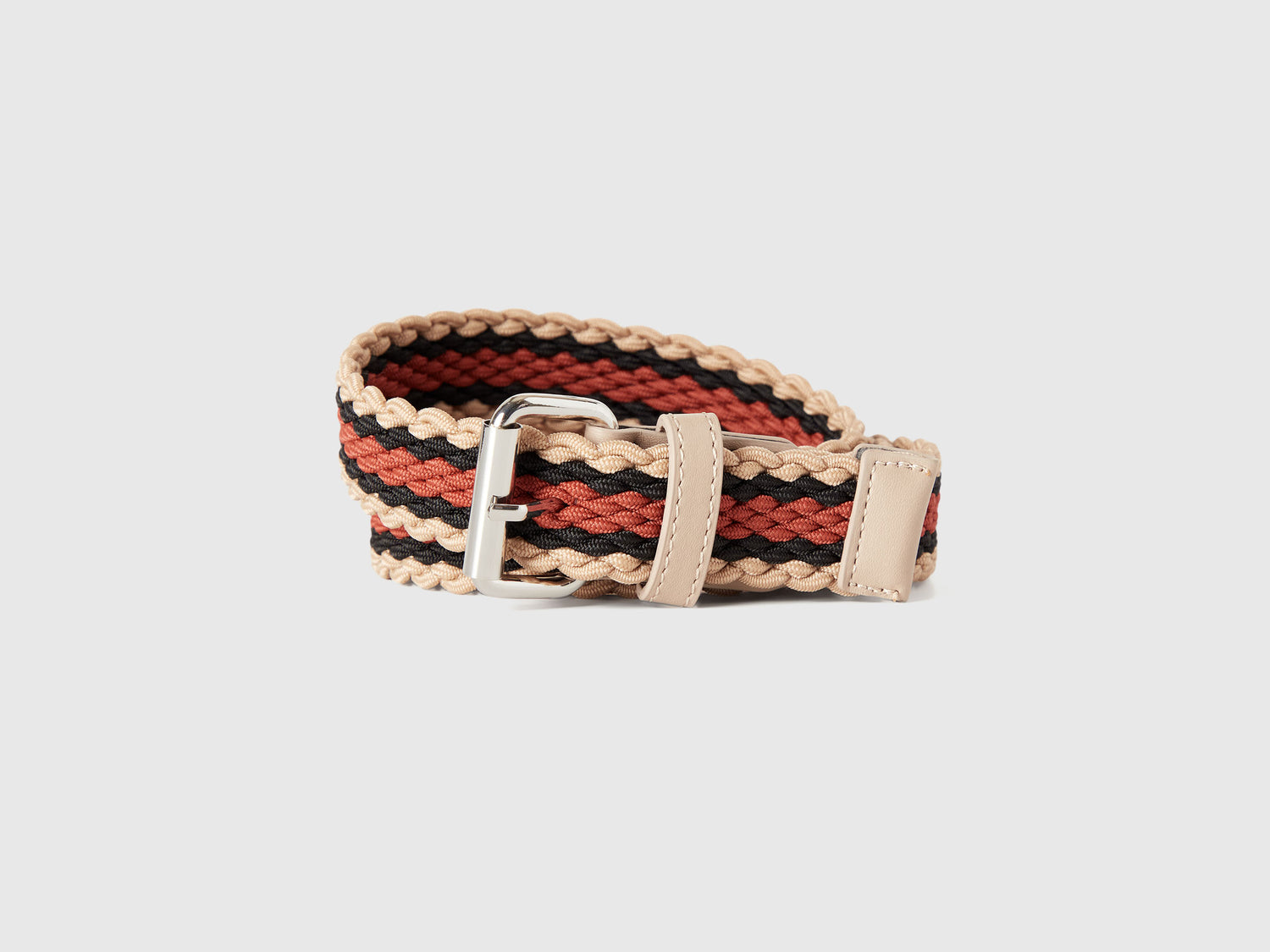 Cintura in nastro stretch da uomo beige | Benetton Outlet