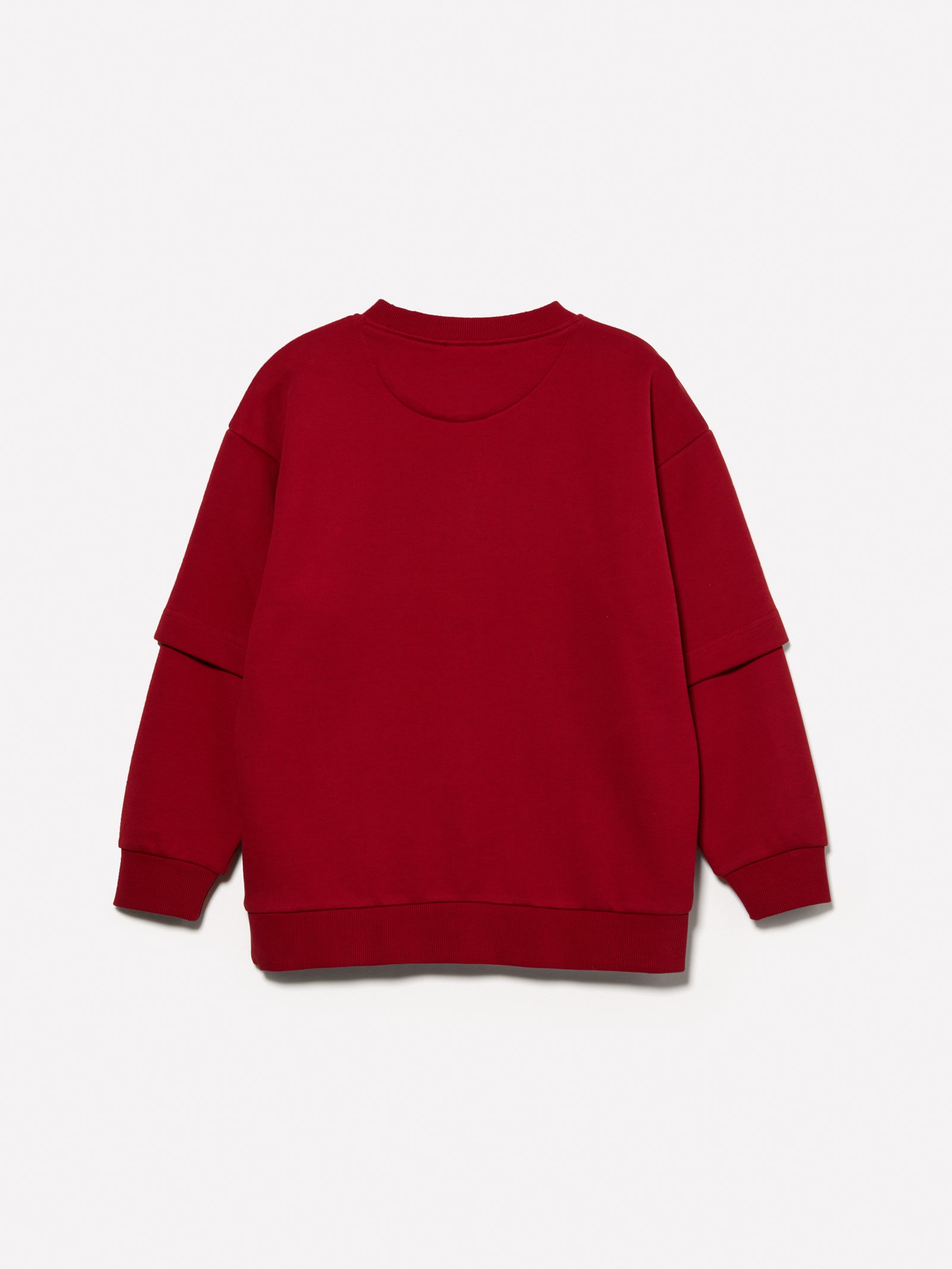 Felpa over fit con stampa a rilievo da bambino bordeaux 2 | Sisley young Outlet