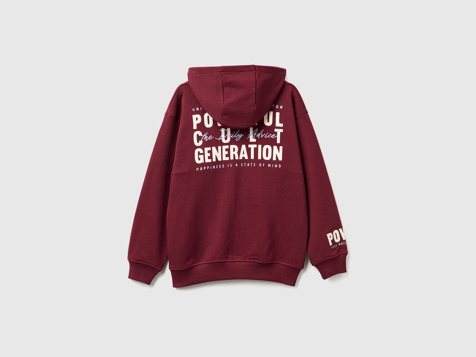 Felpa ampia con stampe da bambino bordeaux 2 | Benetton Outlet