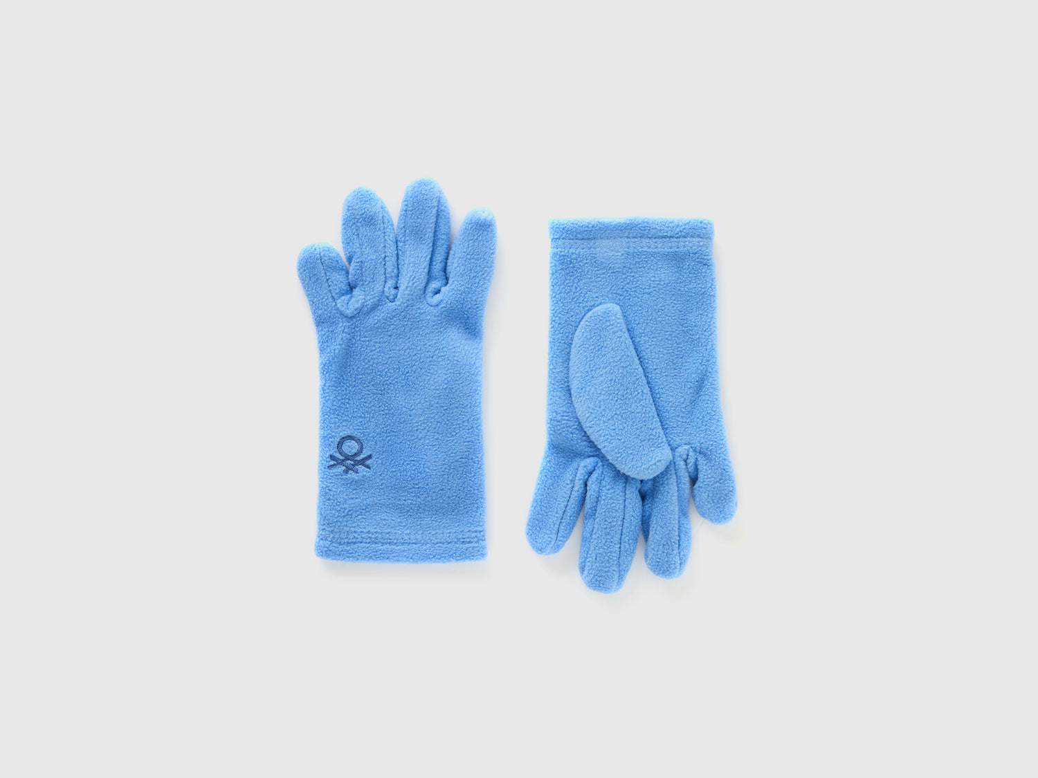 Guanti in pile da bambino blu | Benetton Outlet