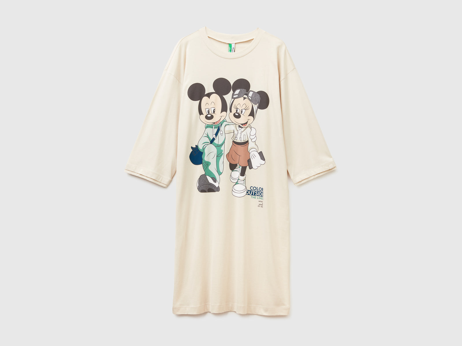 Camicia da notte ©Disney Minnie e Topolino da donna beige | Benetton Outlet