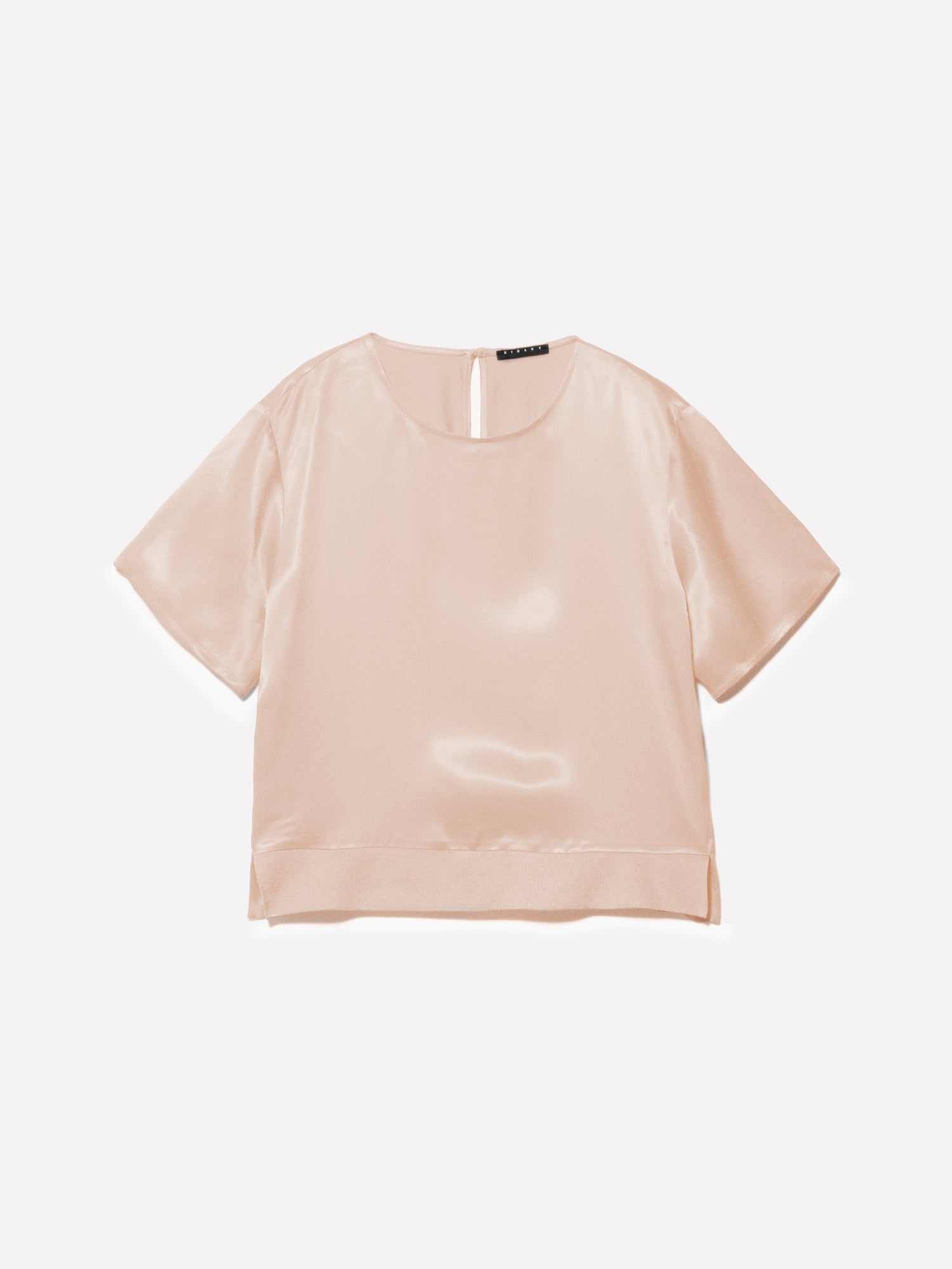 Blusa in raso rosa da donna rosa tenue | Sisley Outlet