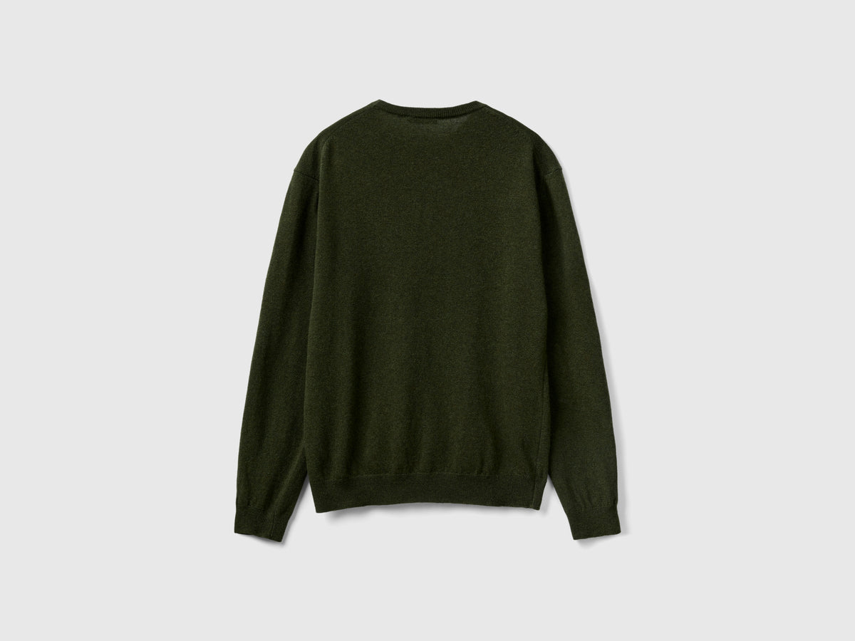 Maglia girocollo in pura lana Merino