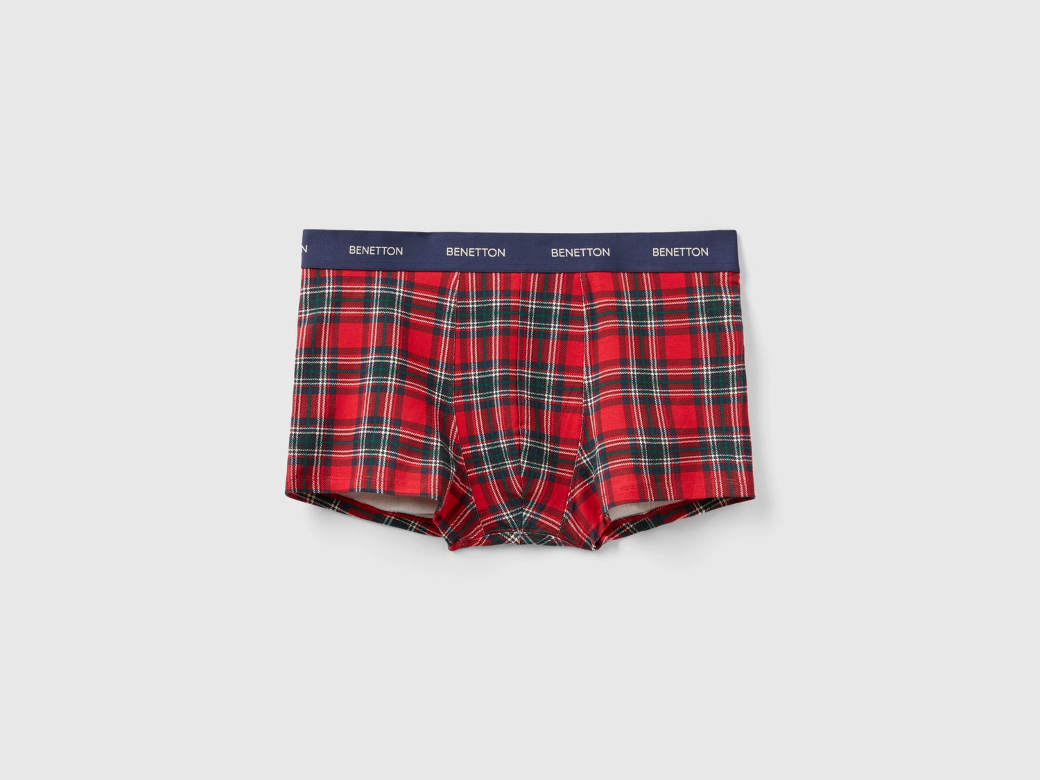 Boxer tartan rossi e blu da uomo rosso | Benetton Outlet