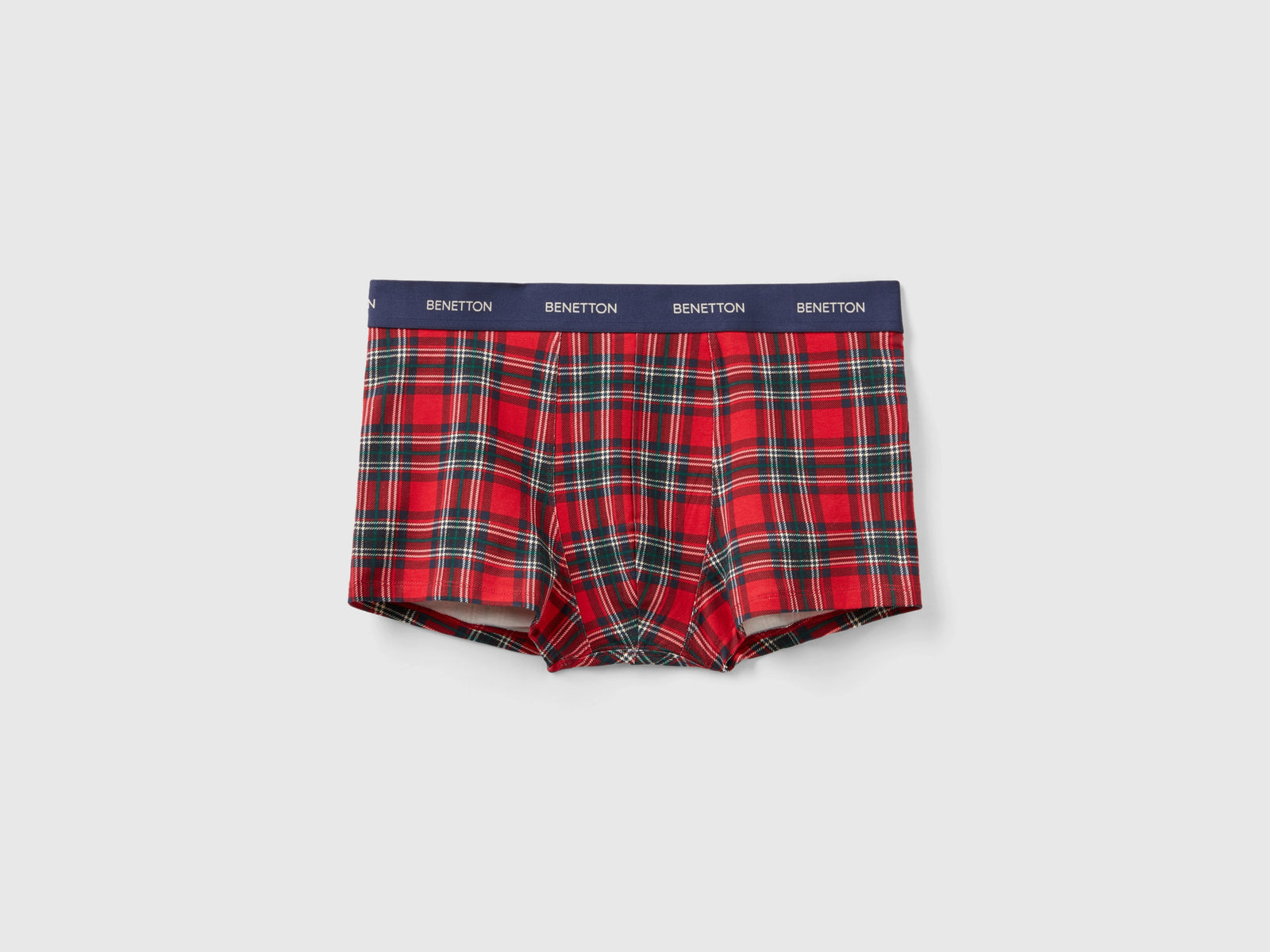 Boxer tartan rossi e blu da uomo rosso | Benetton Outlet