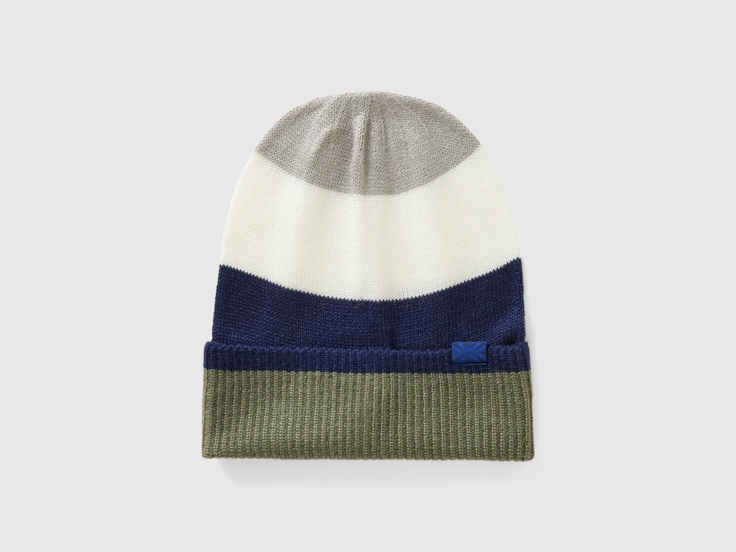 Cappellino a righe da bambino verde militare | Benetton Outlet