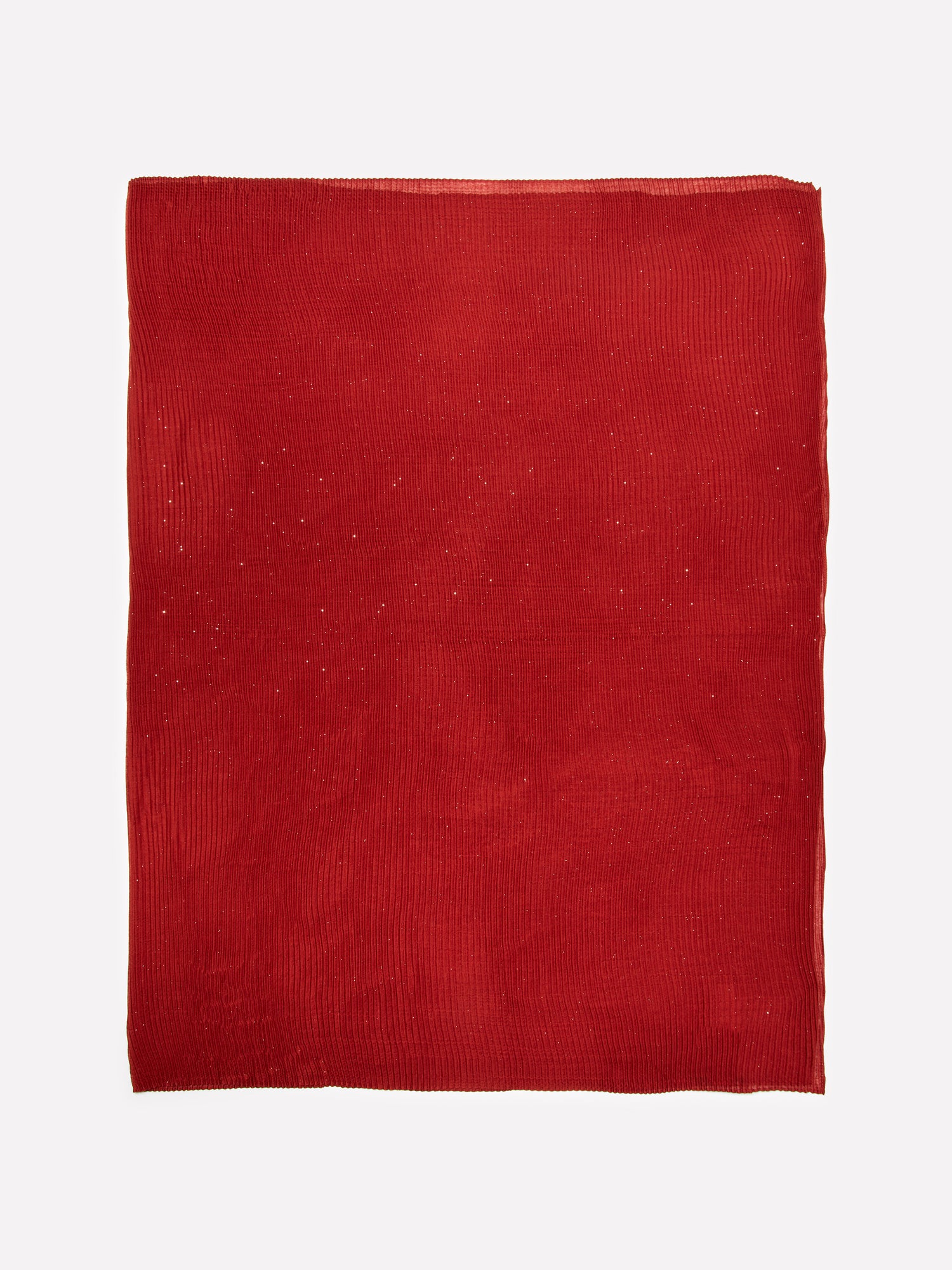 Sciarpa con plissé brillantinato da donna rosso | Sisley Outlet