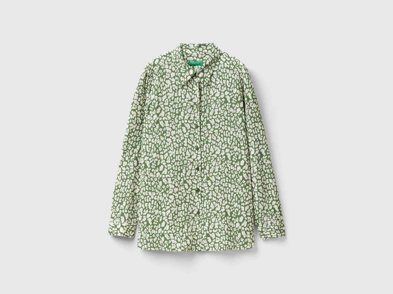 Camicia fantasia in viscosa da donna multi-color | Benetton Outlet