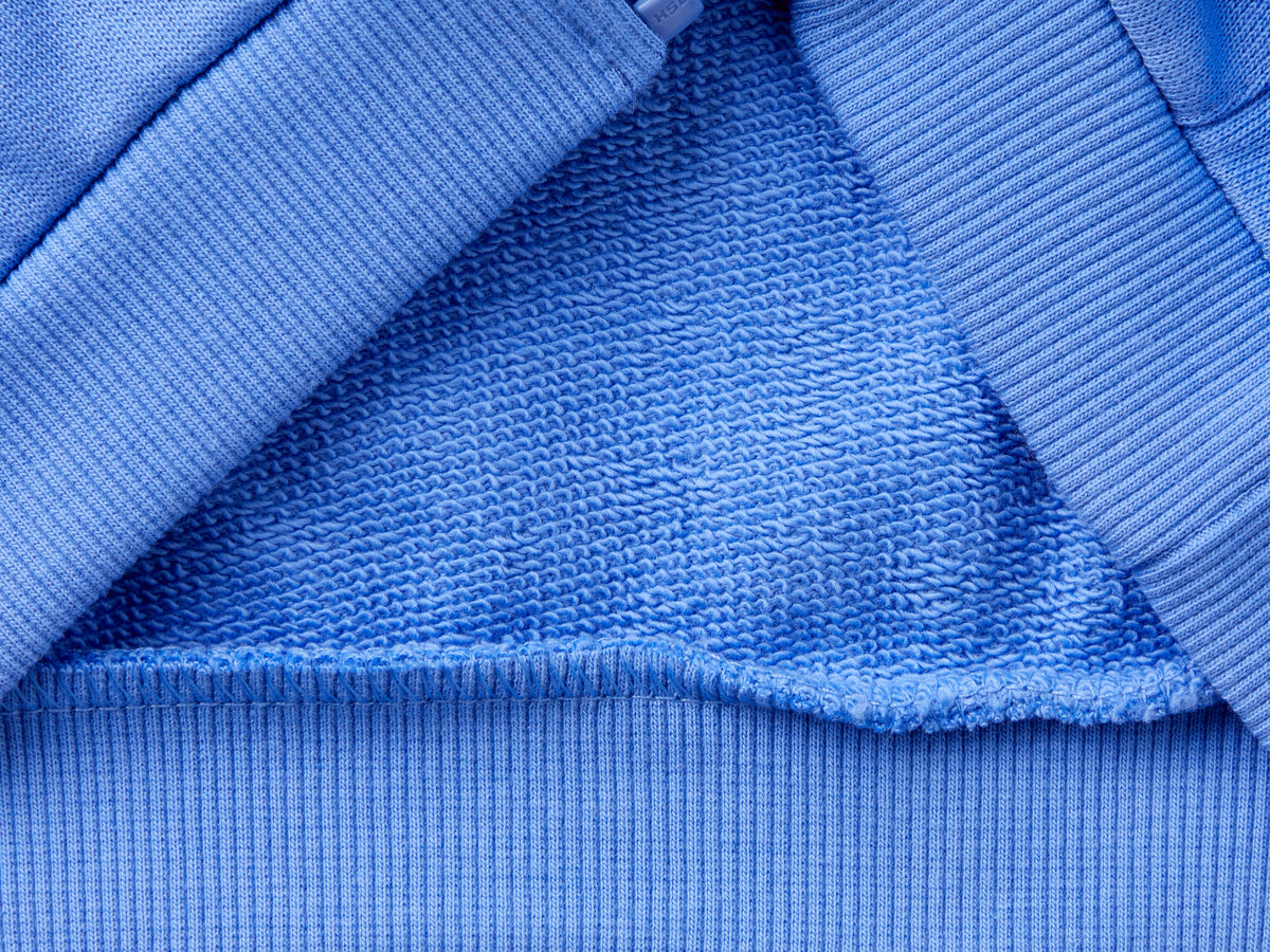 Felpa con zip in cotone bio