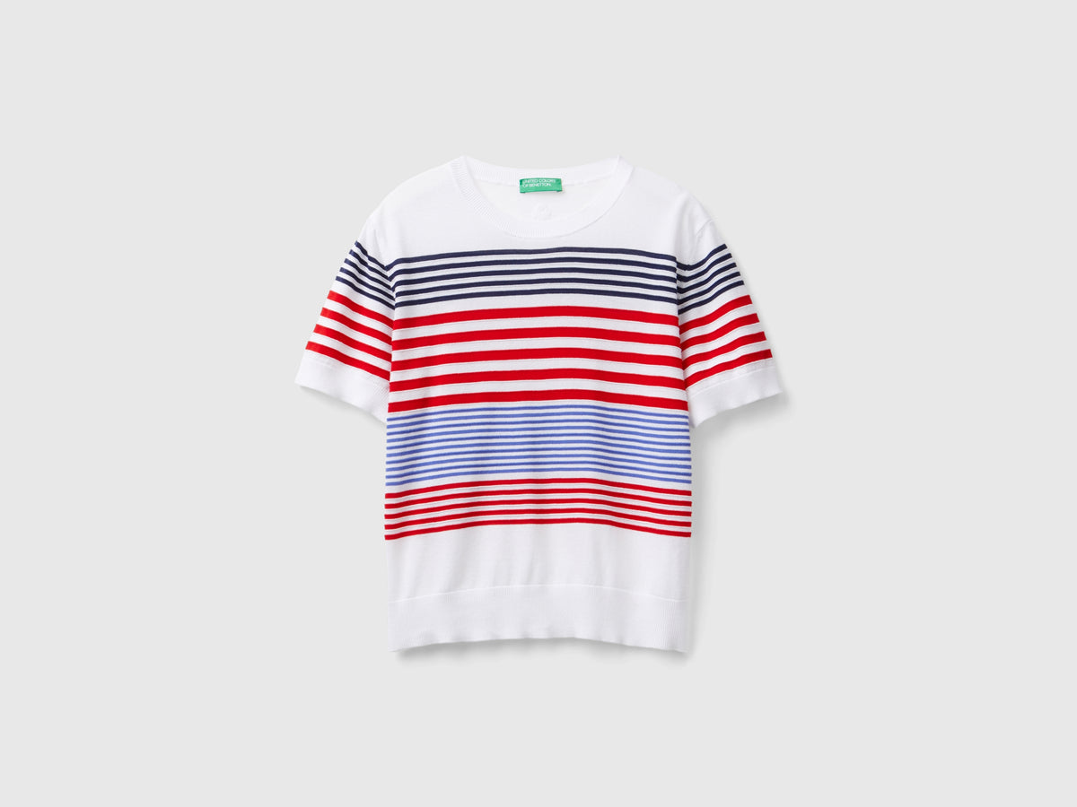 Maglia manica corta a righe