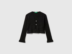 Cardigan con bottoni cuoricino