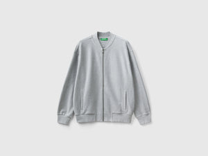 Bomber in felpa con zip