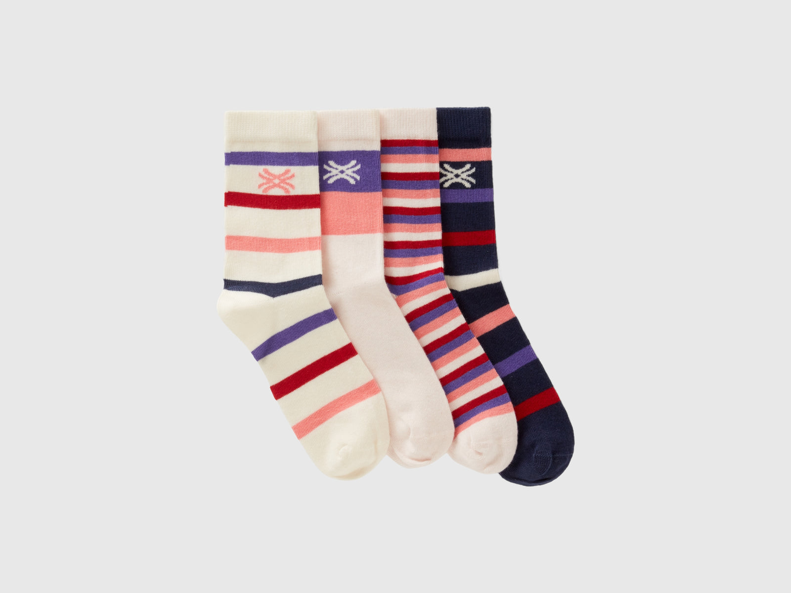 Set calzini lunghi a righe da bambino multi-color | Benetton Outlet