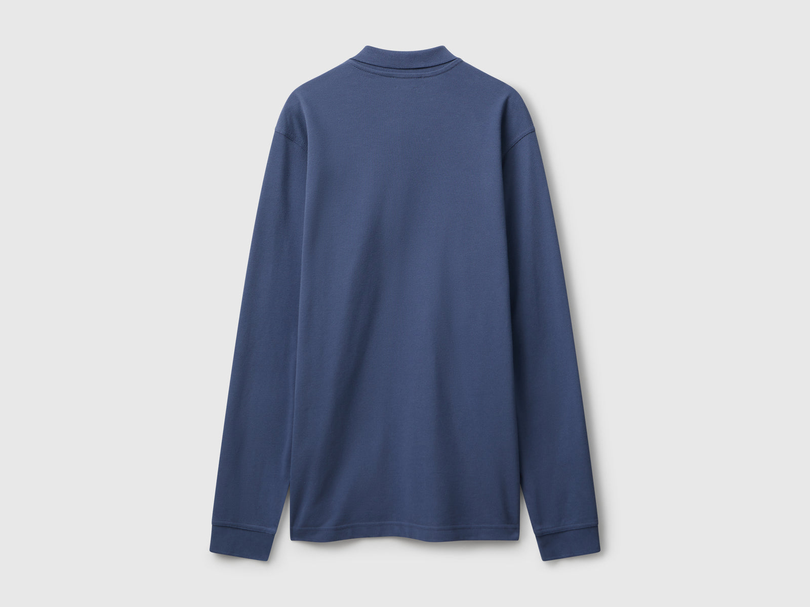 Polo a manica lunga in cotone da uomo avio 2 | Benetton Outlet