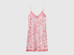Sottoveste a fiori in viscosa stretch