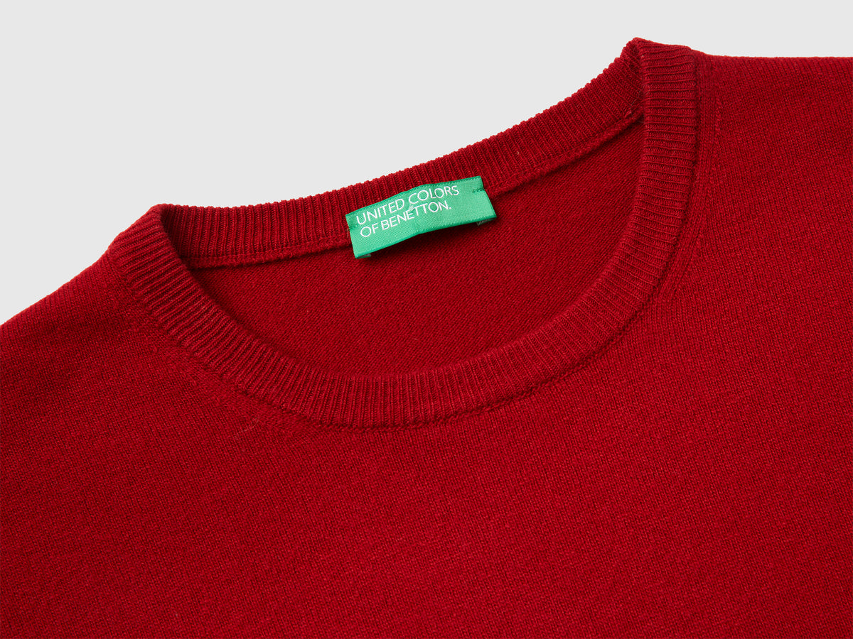 Maglia girocollo in pura lana Merino