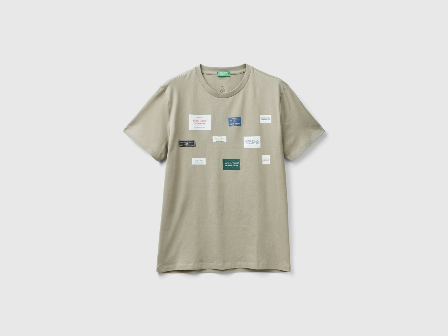 T-shirt regular fit con stampa da uomo beige | Benetton Outlet
