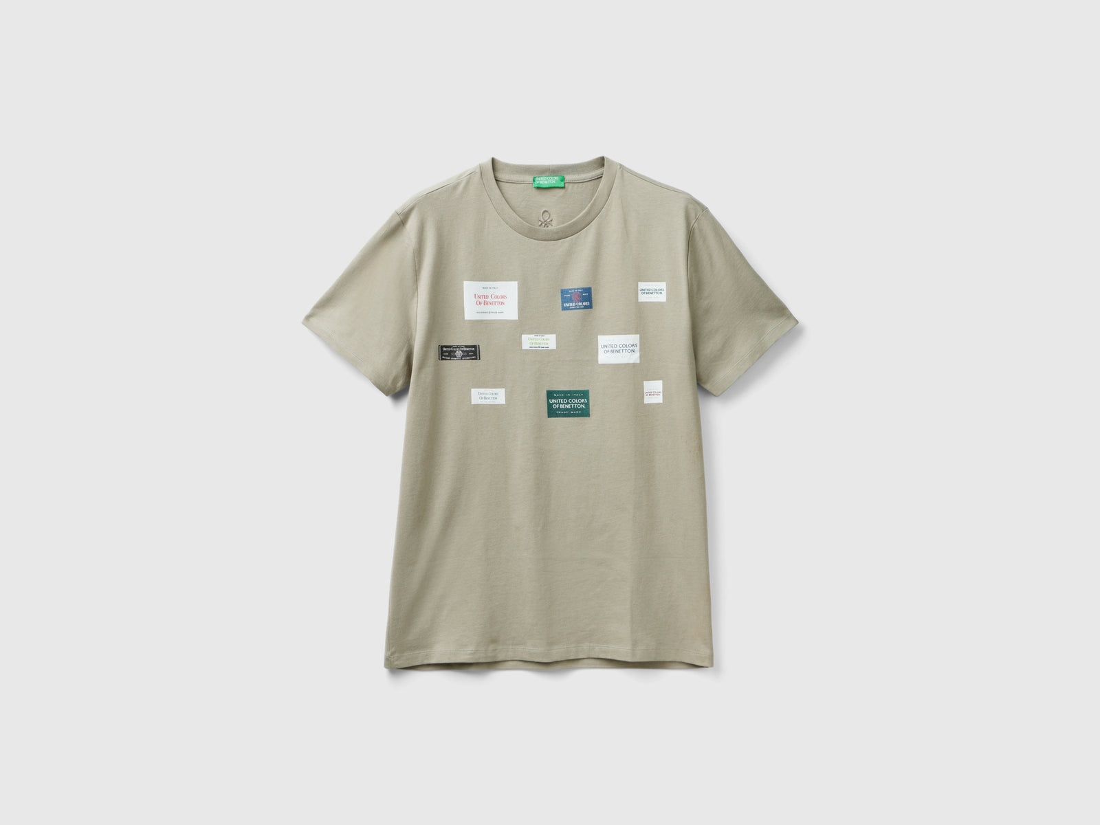 T-shirt regular fit con stampa da uomo beige | Benetton Outlet