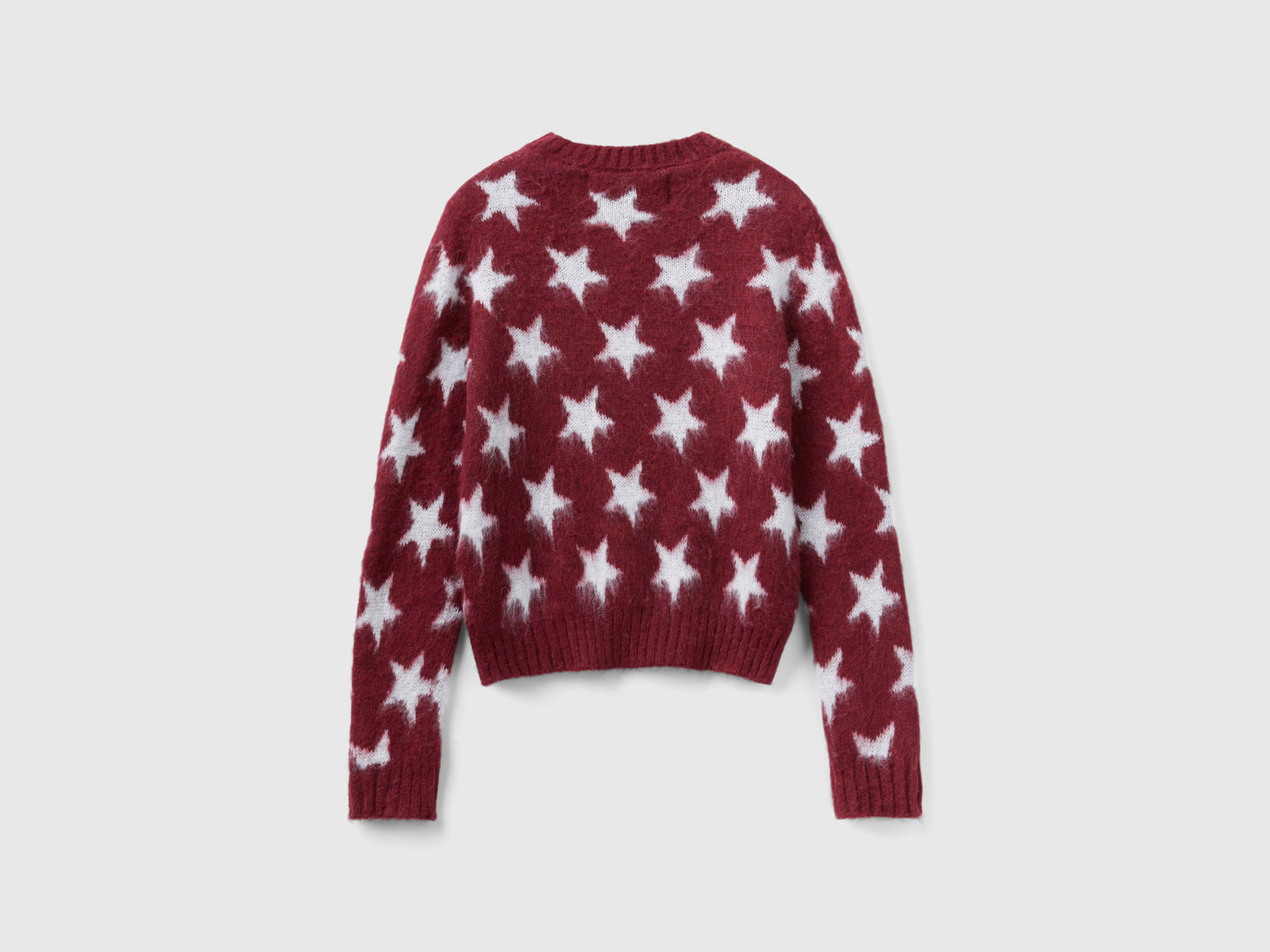 Calda maglia con stelle da donna bordeaux 2 | Benetton Outlet