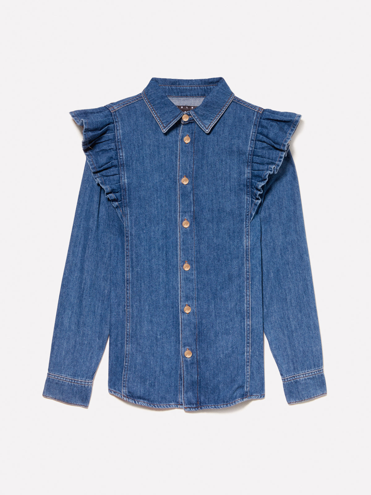 Camicia di jeans con volant