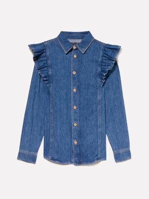 Camicia di jeans con volant