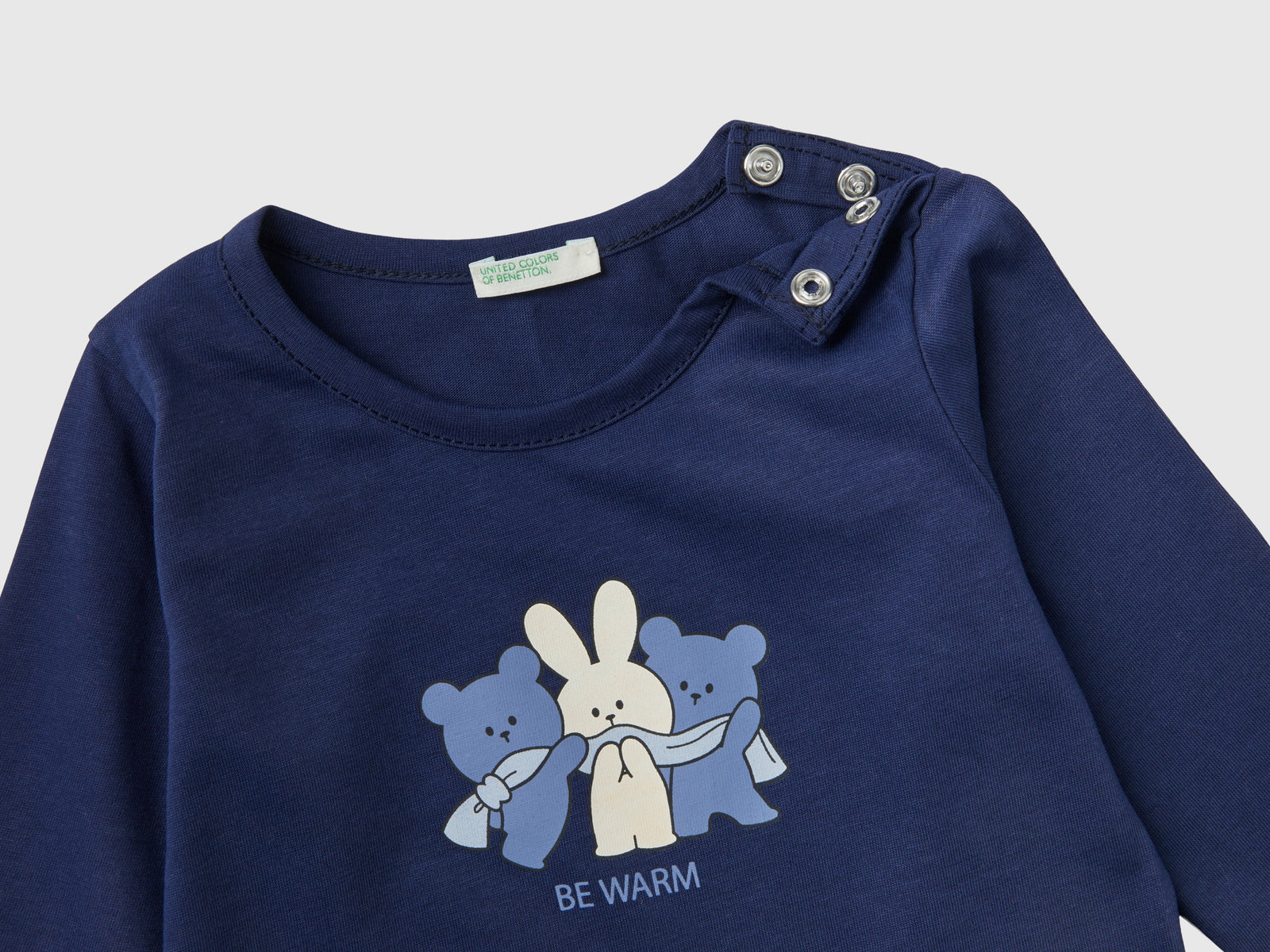 T-shirt in caldo cotone bio da neonato blu scuro 2 | Benetton Outlet