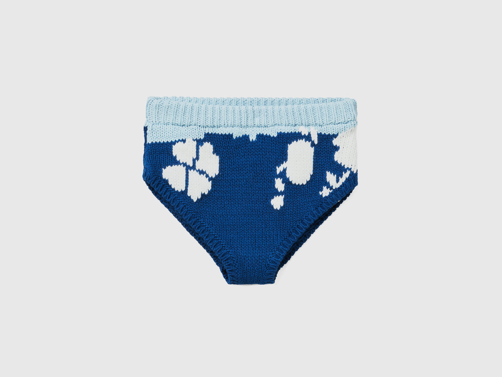 Culotte con intarsio floreale da donna blu | Benetton Outlet
