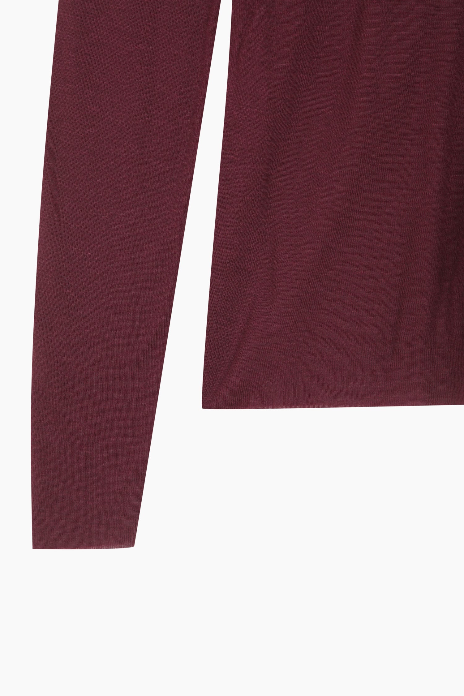 T-shirt scollo a V aderente da donna bordeaux 4 | Sisley Outlet