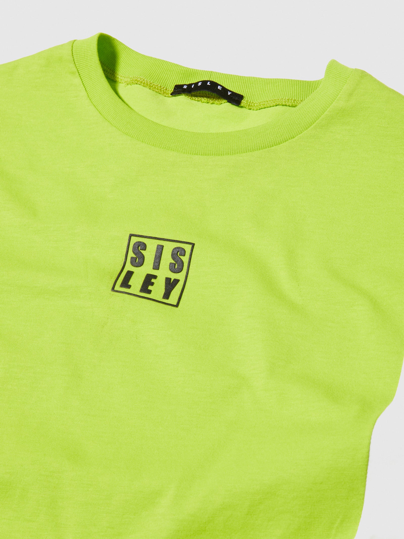 T-shirt con contrasto da bambino giallo fluo 2 | Sisley young Outlet