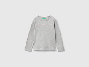 T-shirt con stampa glitter in cotone bio
