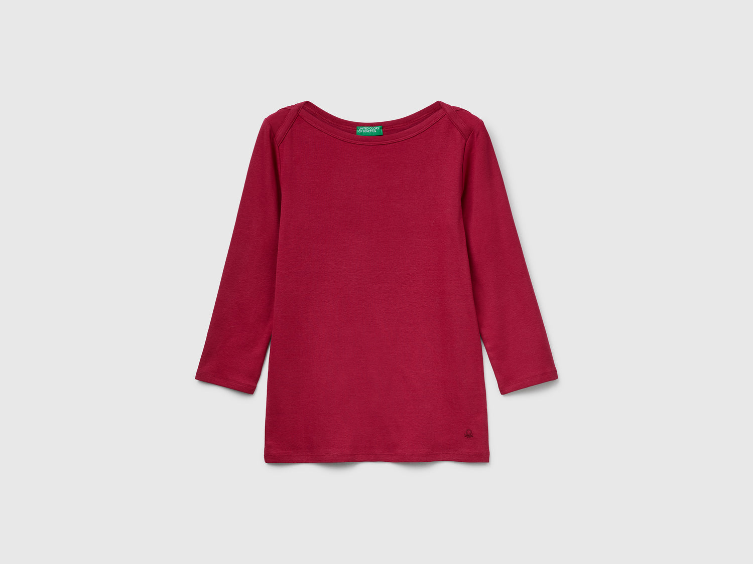 T-shirt con scollo a barchetta da donna fragola | Benetton Outlet