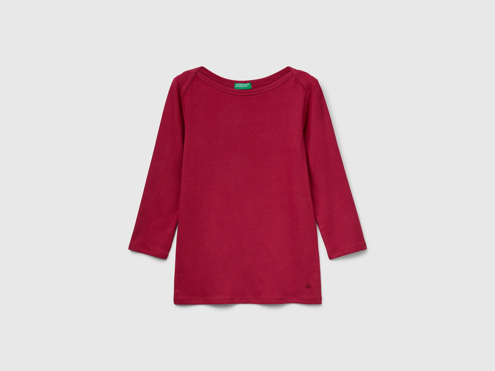 T-shirt con scollo a barchetta da donna fragola | Benetton Outlet