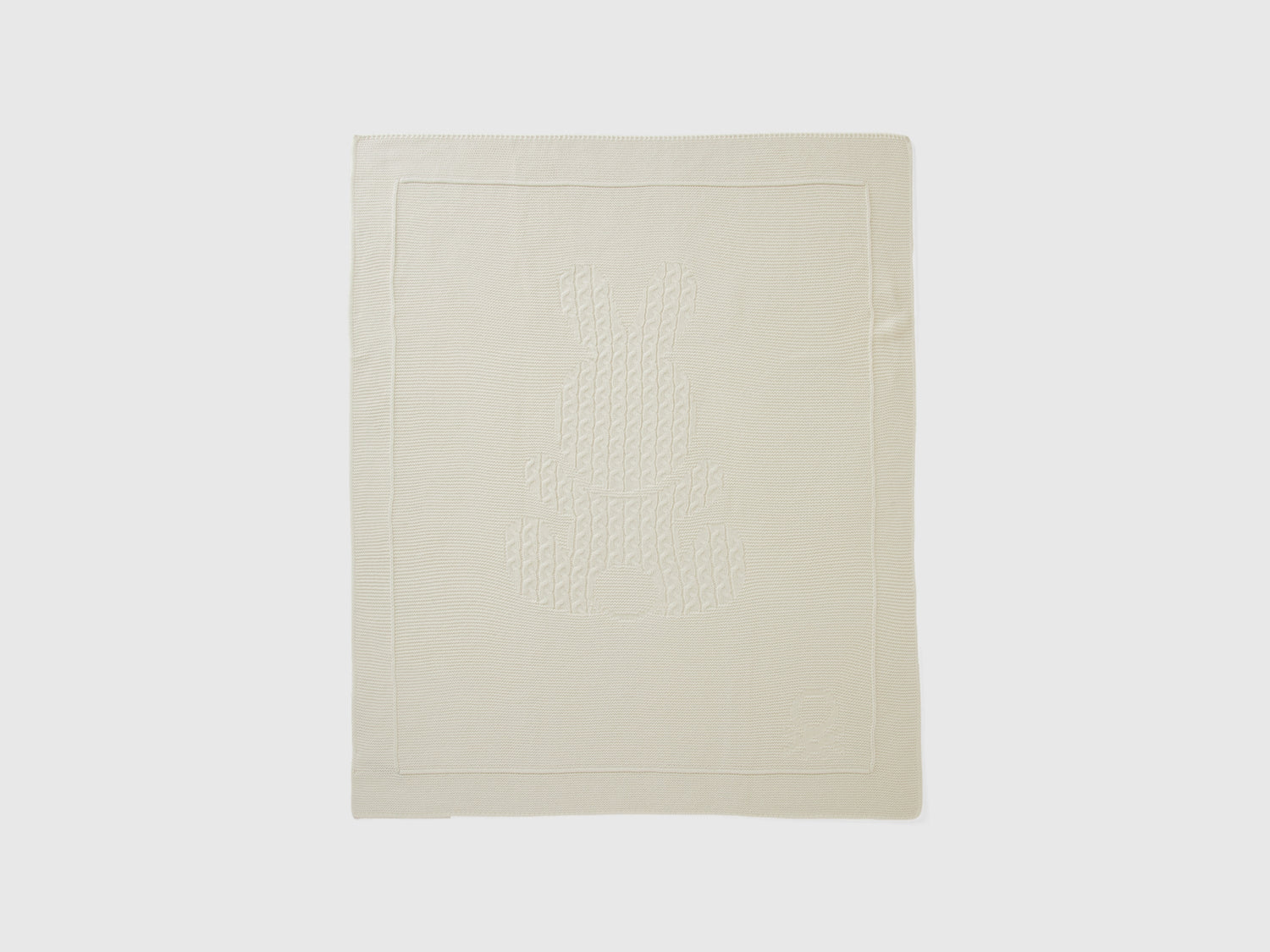 Copertina con coniglietto da neonato bianco | Benetton Outlet