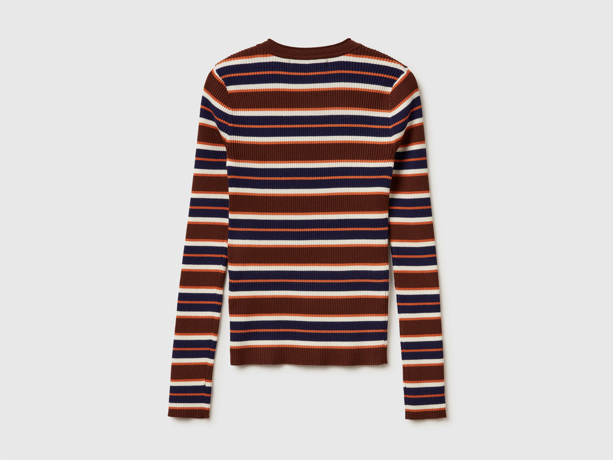 Maglia serafino a righe