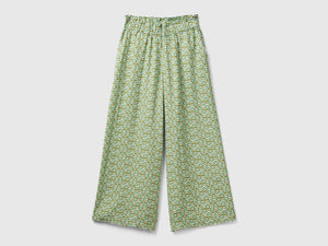 Pantaloni con stampa floreale