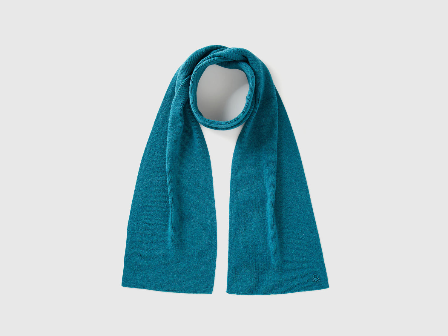 Sciarpa in misto lana da bambino verde ottanio | Benetton Outlet