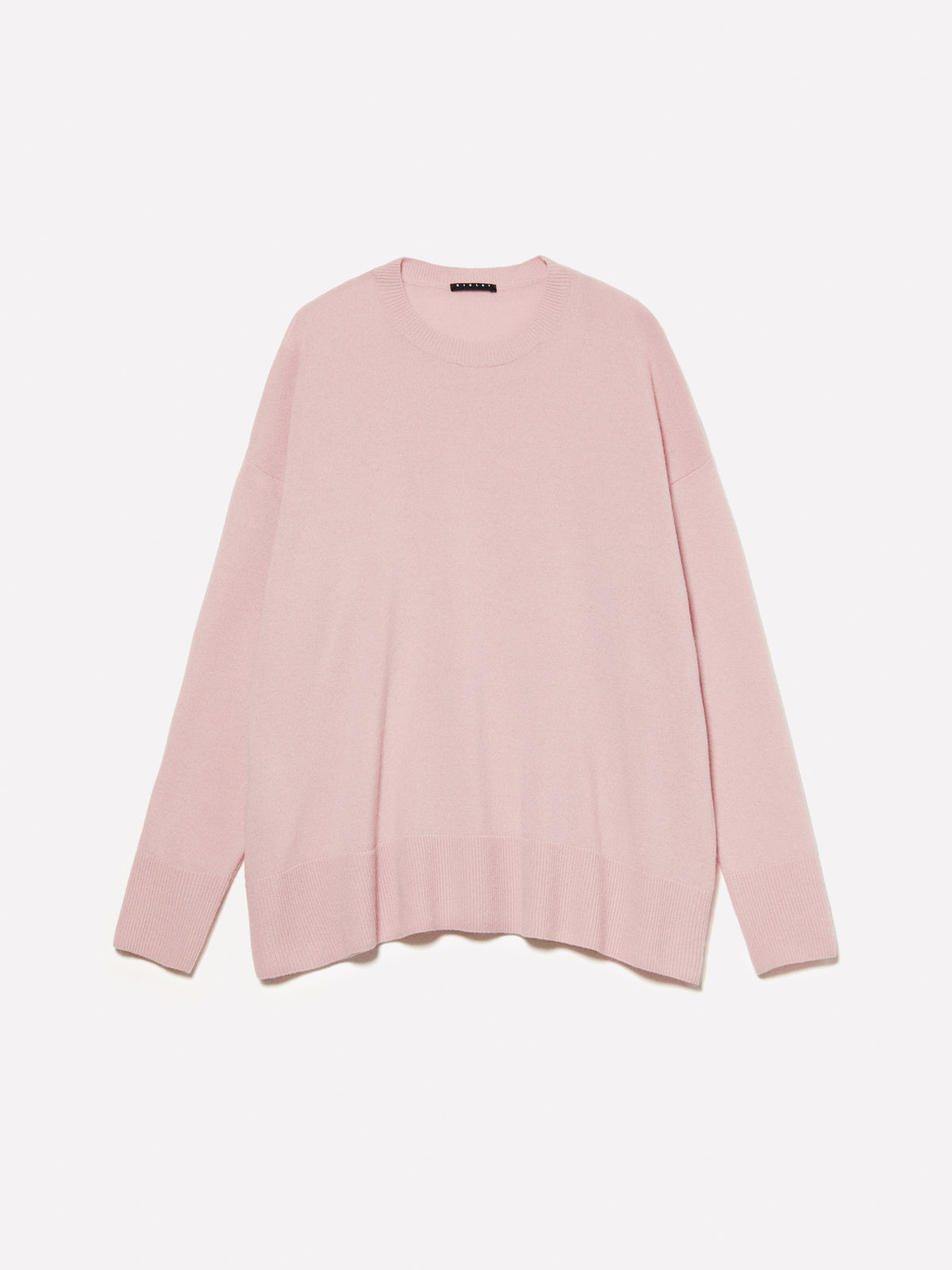 Maglia girocollo in misto lana rosa chiaro