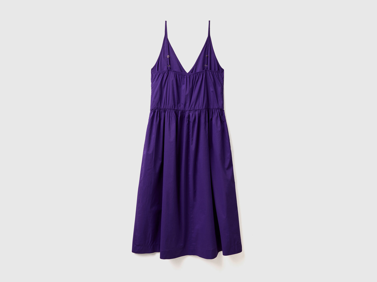 Vestito lungo copricostume in puro cotone leggero con profondo scollo a V da donna viola 2 | Benetton Outlet
