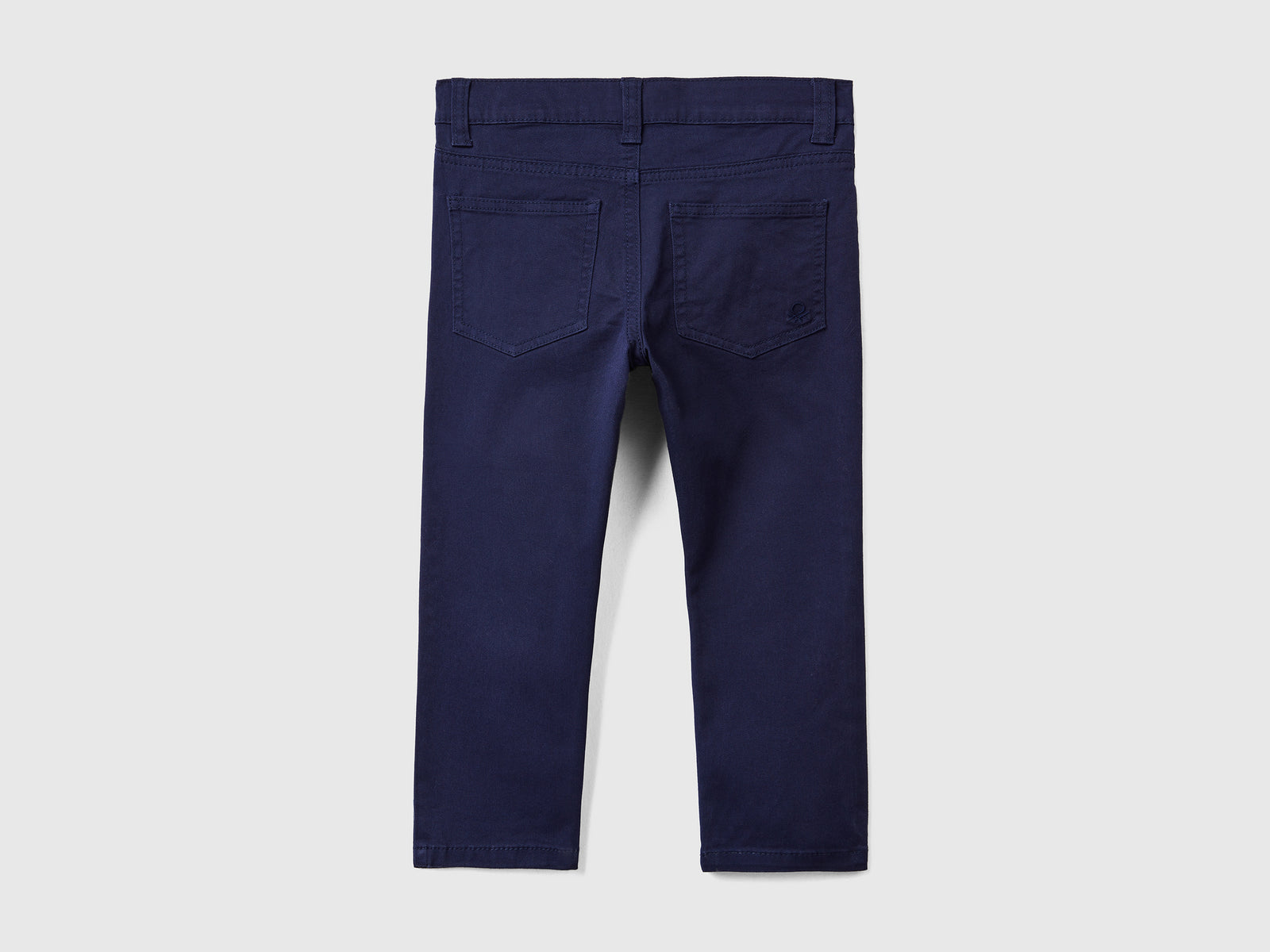 Pantaloni slim fit cinque tasche da bimbo blu scuro 2 | Benetton Outlet