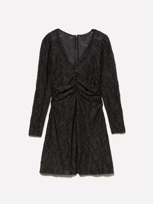 Vestito corto con arriccio