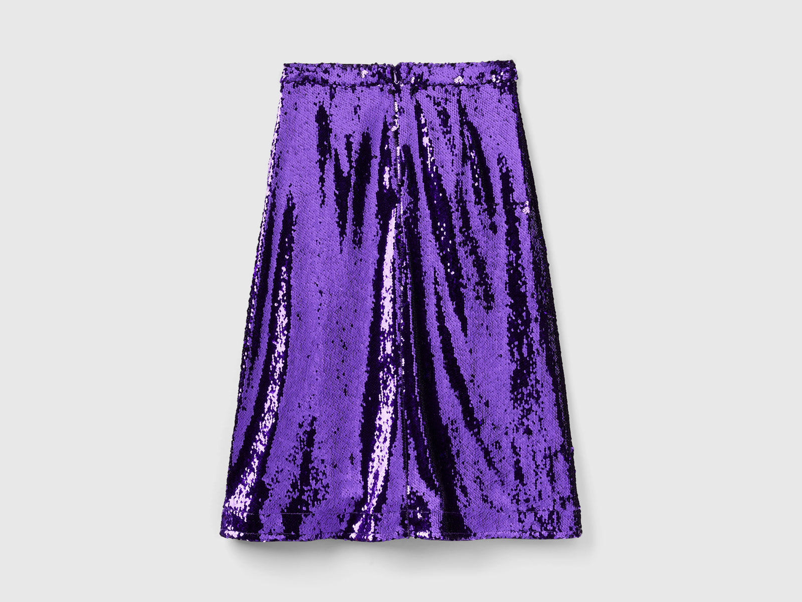 Gonna midi con paillettes da donna viola 2 | Benetton Outlet