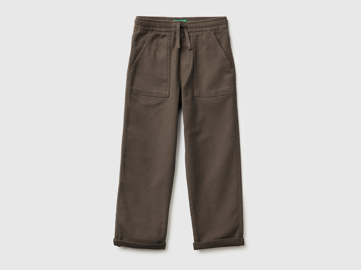 Joggers in misto cotone con coulisse