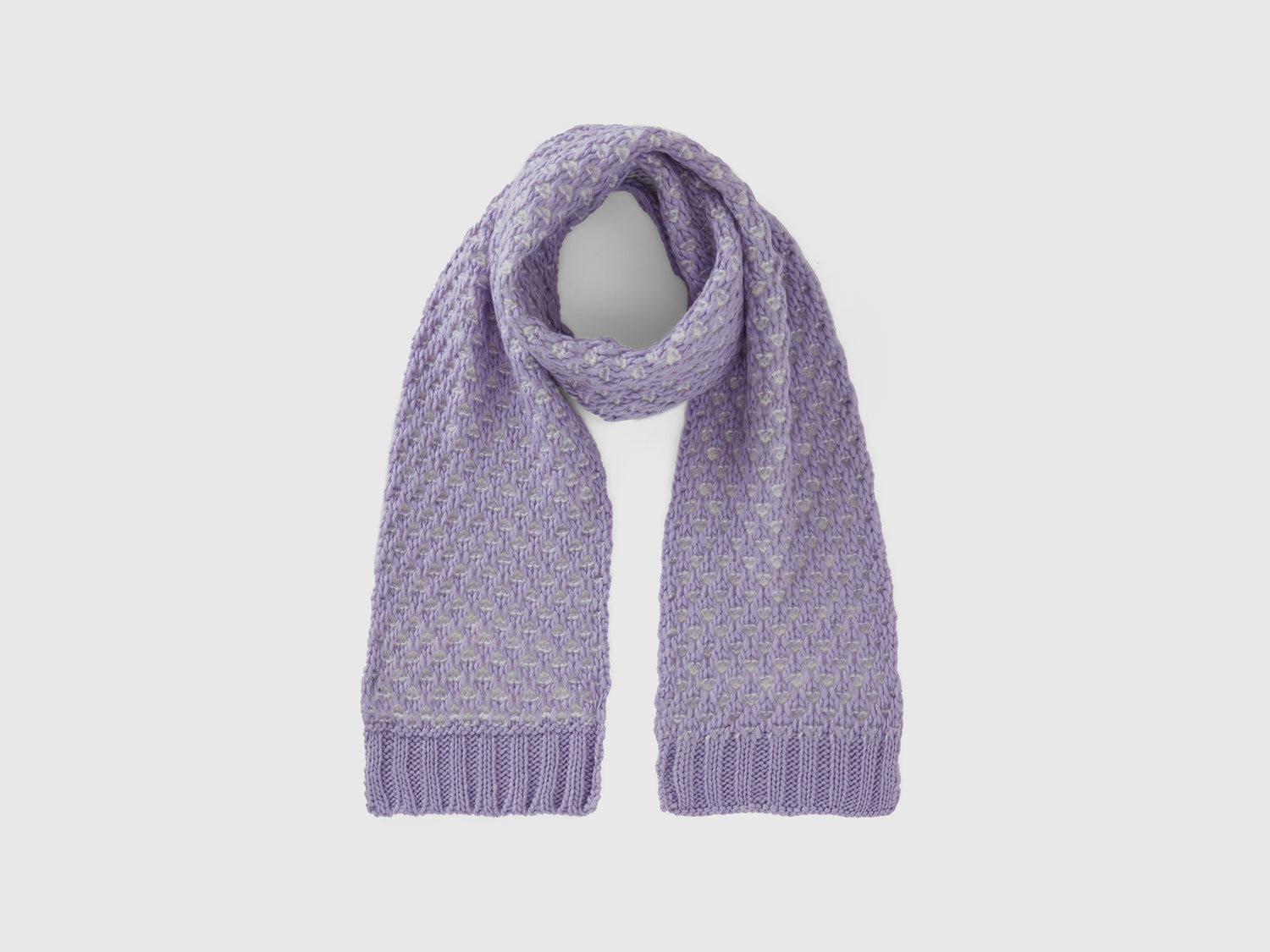 Sciarpa in misto lana da bambina lilla | Benetton Outlet