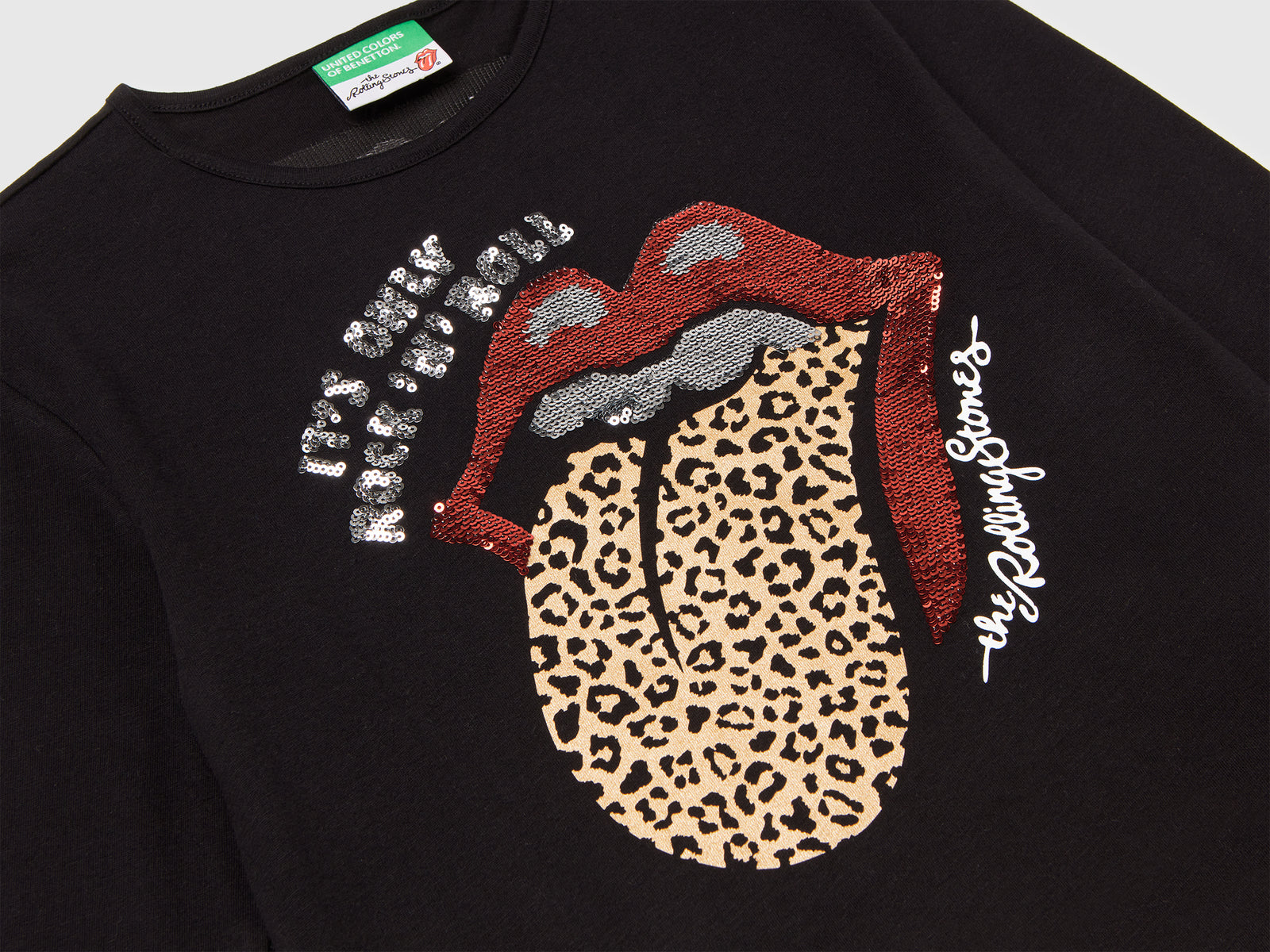 Maglietta boxy fit  "The Rolling Stones" da bambina nero 3 | Benetton Outlet