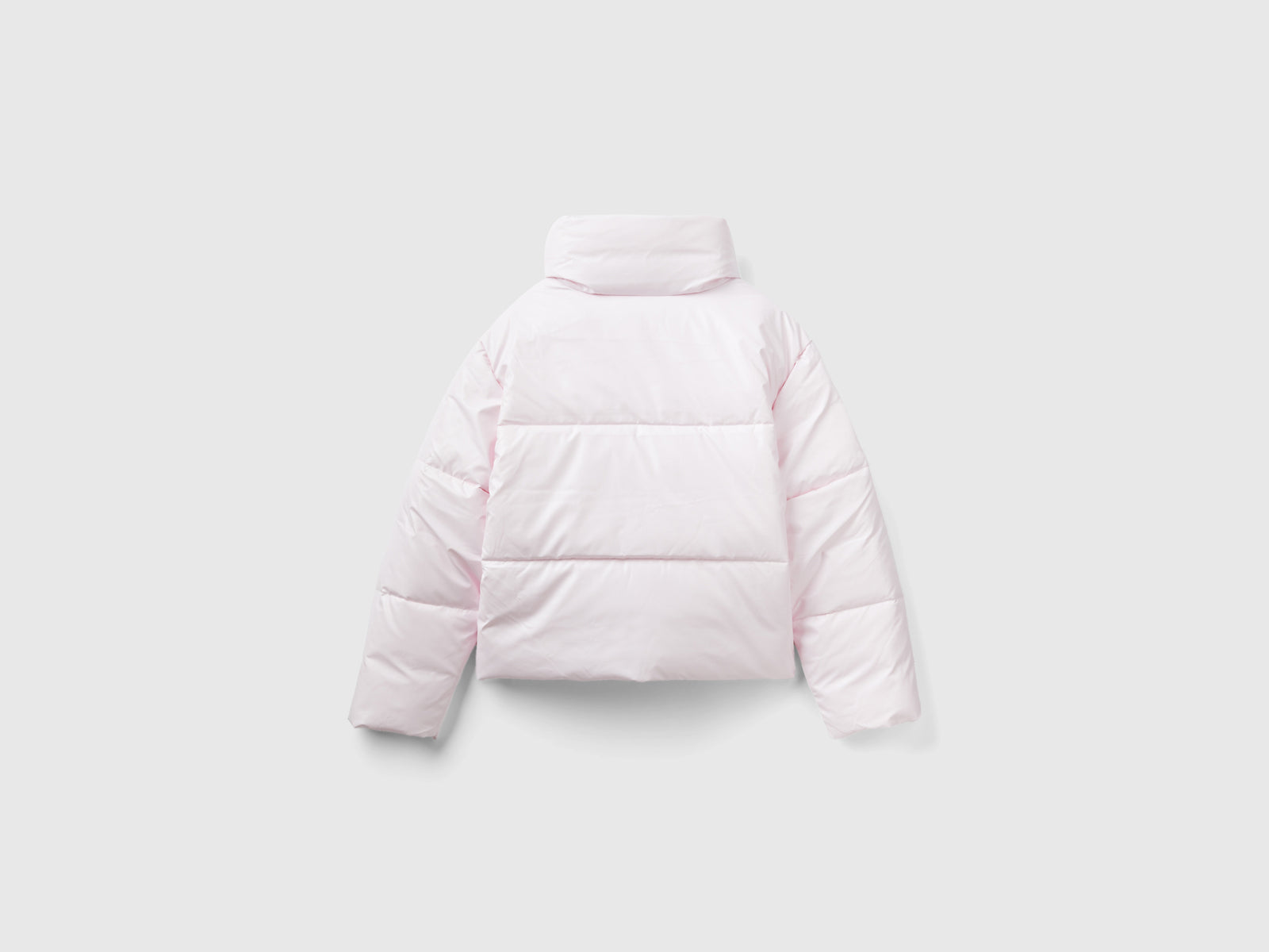Piumino imbottito in ovatta da donna rosa tenue 2 | Benetton Outlet
